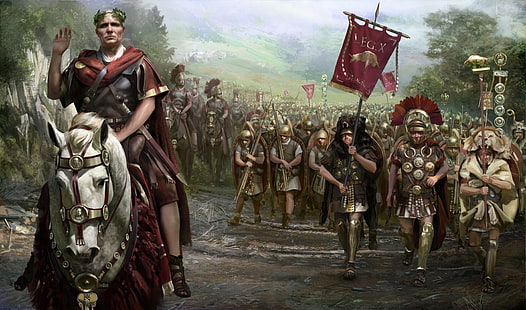 Rzym, Roman, Juliusz Cezar, Włochy, wojsko, Tapety HD HD wallpaper