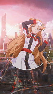 anime, chicas anime, imagen en imagen, Sword Art Online, Yuuki Asuna, Fondo de pantalla HD HD wallpaper