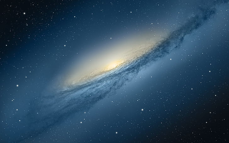 galassia, spazio, stelle, OS X, galassia a spirale, arte digitale, arte spaziale, NGC 3190, Sfondo HD