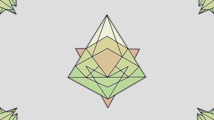 триъгълник, геометрия, минимализъм, абстрактно, кристал, HD тапет
