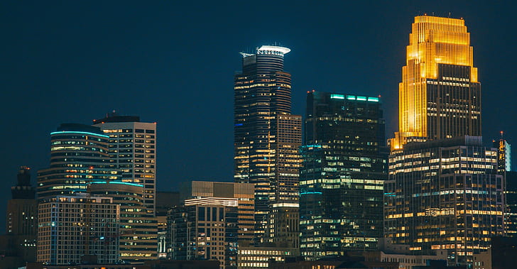 stadsbild, skyskrapa, Minneapolis, HD tapet