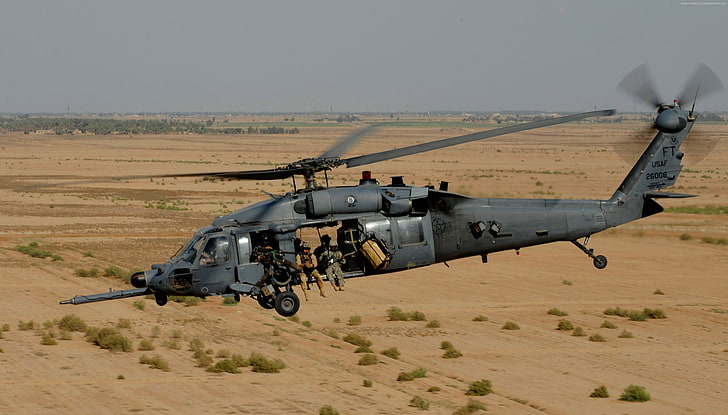 مروحية ، سيكورسكي UH-60 بلاك هوك ، سلاح الجو الأمريكي، خلفية HD