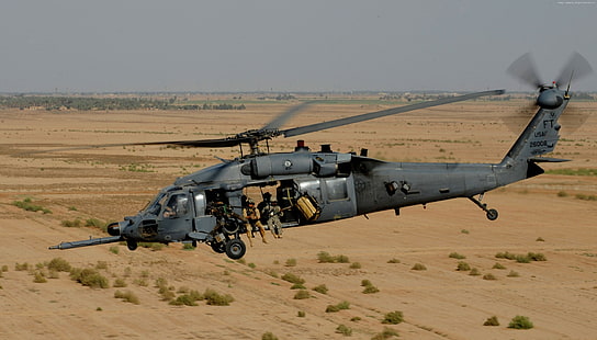ヘリコプター、シコルスキーUH-60ブラックホーク、米国空軍、 HDデスクトップの壁紙 HD wallpaper