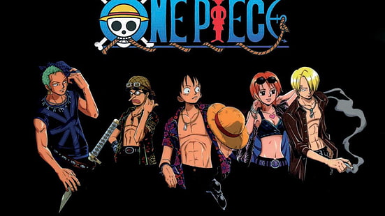 One Piece, Anime, Monkey D Luffy, Roronoa Zoro, Usopp, Nami, Sanji, one piece, anime, monkey d luffy, roronoa zoro, usopp, nami, sanji, Tapety HD HD wallpaper