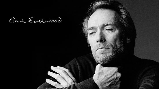 filmes, Clint Eastwood, homens, monocromático, ator, HD papel de parede HD wallpaper