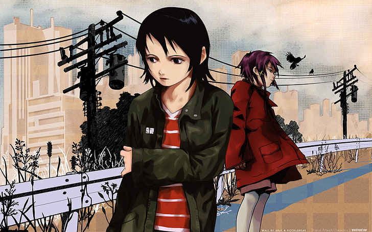 Manga, Serial Experiments Lain, Anime, Anime Girls, HD-Hintergrundbild