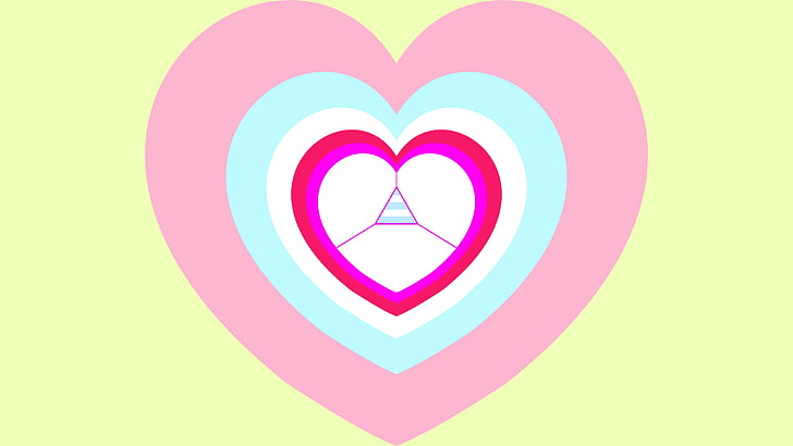 илюстрация на розово сърце, МЕН! МЕН! МЕН !, TeddyLoid, сърце, бикини, HD тапет