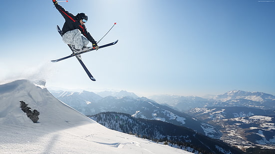jump, Extreme snowboarding, snow, winter, HD wallpaper HD wallpaper