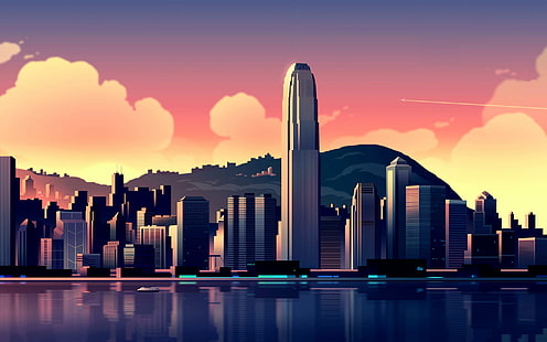 Uluslararası Finans Merkezi, Cityscape, Hong Kong, HD, HD masaüstü duvar kağıdı HD wallpaper