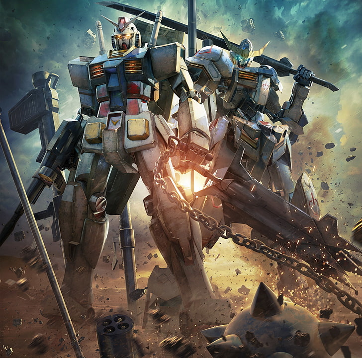 Gundam Versus Videospel, Gundam RX-78, Spel, Andra spel, Spel, robotar, videospel, keyart, GundamVersus, HD tapet