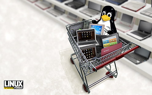 linux tux penguins laptops Teknologi Linux HD Art, linux, Tux, Wallpaper HD HD wallpaper