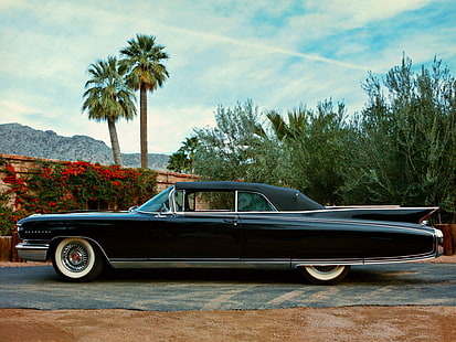 1960, биариц, кадилак, класика, кабриолет, елдорадо, лукс, HD тапет HD wallpaper