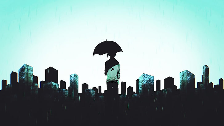 мъжки аниме герой цифров тапет, Tokyo Ghoul, Kaneki Ken, сграда, чадър, аниме, аниме момчета, HD тапет