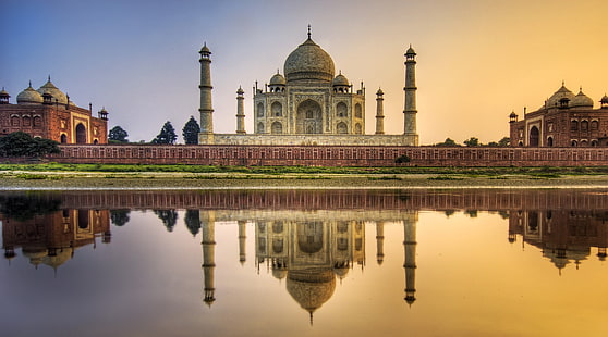 Taj Mahal India Wallpaper HD, Taj Mahal, Ásia, Índia, Taj Mahal, maravilhas do mundo, HD papel de parede HD wallpaper