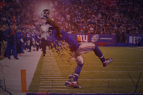 Carta da parati New York Giants, NFL, football americano, palloni, Odell Beckham Jr, New York Giants, Sfondo HD HD wallpaper