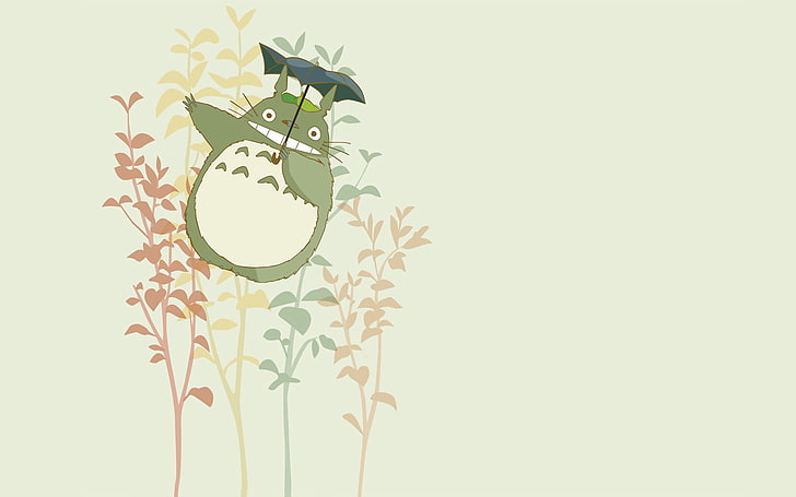 gray rabbit illustration, anime, My Neighbor Totoro, Totoro, HD wallpaper