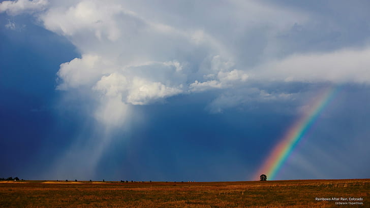 Rainbows After Rain, Colorado, Weather, HD wallpaper