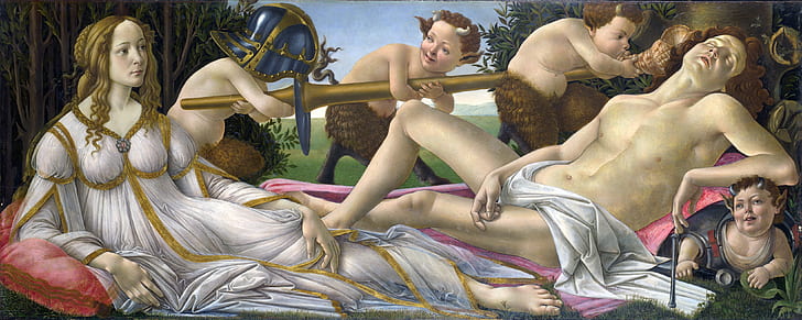 resim, mitoloji, Sandro Botticelli, Venüs ve Mars, HD masaüstü duvar kağıdı