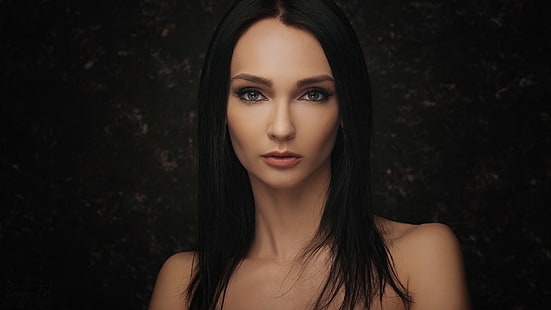 Frauen, Kseniya Alekseevskaya, Sergey Fat, Gesicht, Porträt, grüne Augen, HD-Hintergrundbild HD wallpaper