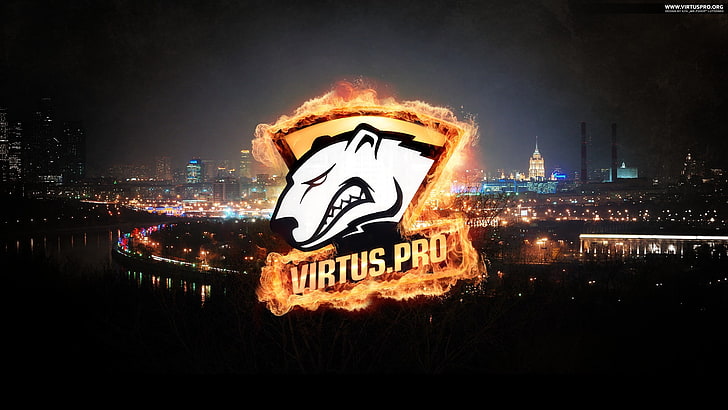 Virtus Pro digital wallpaper, the city, smoke, DotA, HD wallpaper