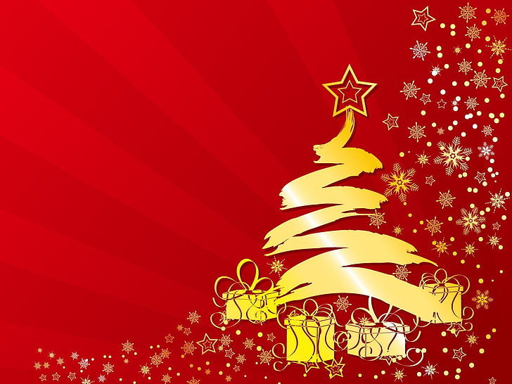 Beautiful, christmas, gifts, happy, holiday, Lights, merry, Santa, snowman, tree, vacation, HD wallpaper