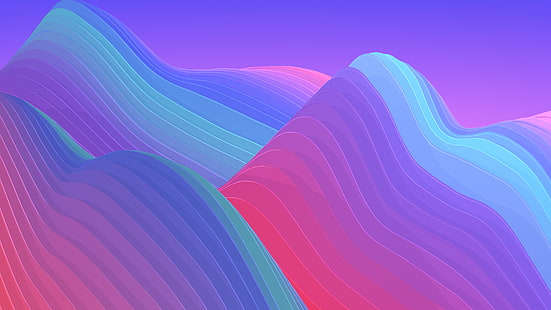 خلفية مجردة باللون الأرجواني والأزرق ، Apple ، الخلفية ، OSX، خلفية HD HD wallpaper