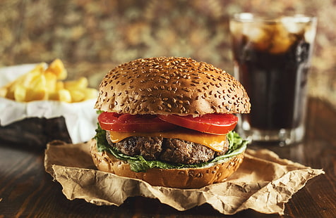 Yemek, Burger, HD masaüstü duvar kağıdı HD wallpaper
