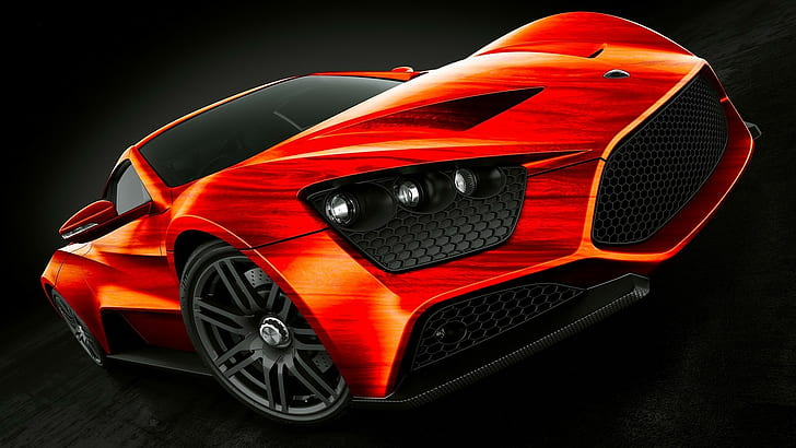 carro laranja zenvo zenvo st1 supercarros, HD papel de parede