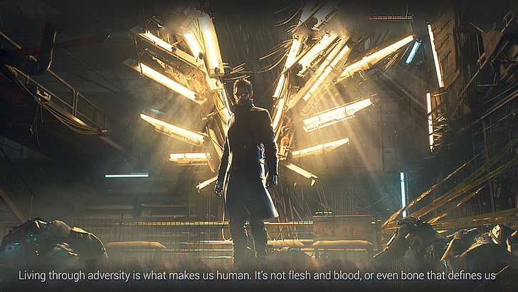 Адам Йенсен, Deus Ex: Човечеството разделено, цитат, писане, HD тапет