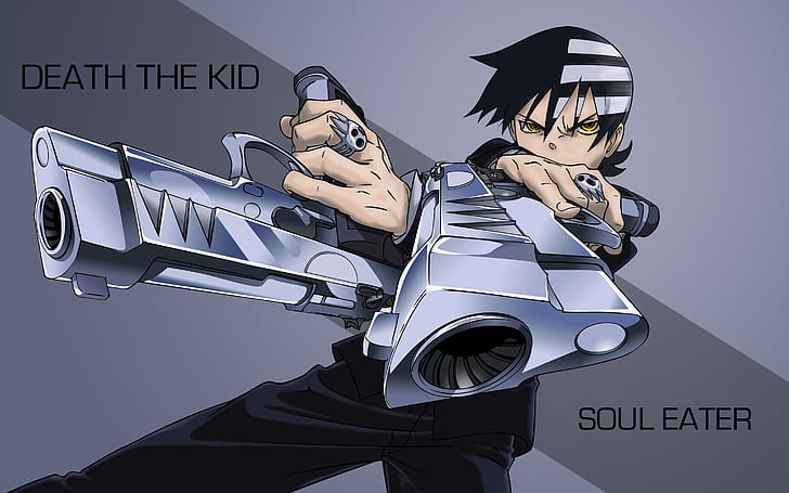 Soul Eater, Death The Kid, garçons anime, pistolet, anime, Fond d'écran HD