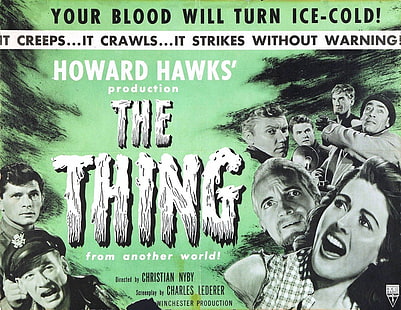 Киноплакаты, фильмы B, The Thing, фильмы, HD обои HD wallpaper