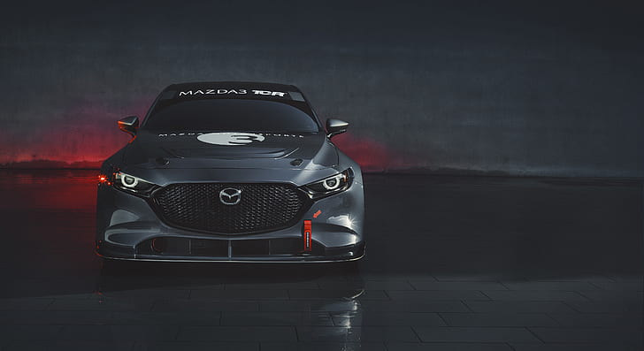 Mazda, Vorderansicht, Mazda 3, 2020, TCR, HD-Hintergrundbild