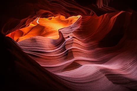 alam, batu, tekstur, Antelope Canyon, Wallpaper HD HD wallpaper