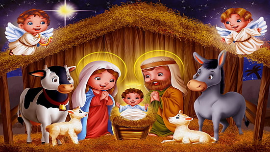 bébé, né, jésus christ, célébration, Fond d'écran HD HD wallpaper