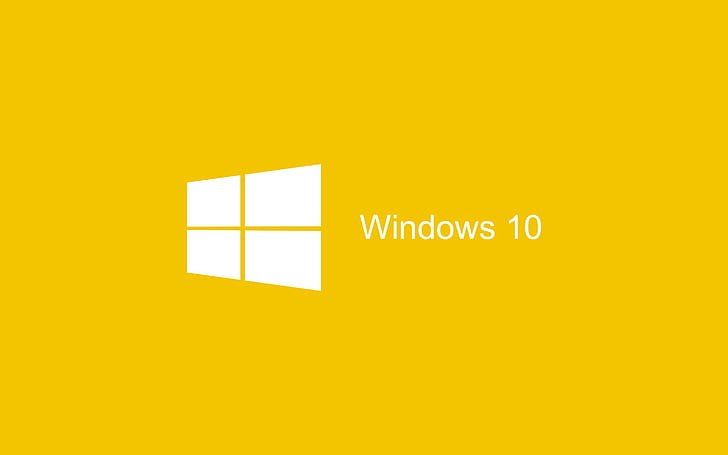 Yellow Background, Windows 10, yellow background, windows 10, HD wallpaper