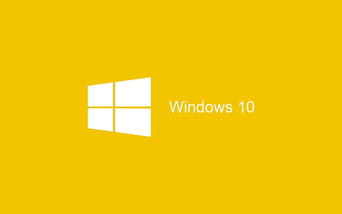 Fond jaune, Windows 10, fond jaune, Windows 10, Fond d'écran HD HD wallpaper