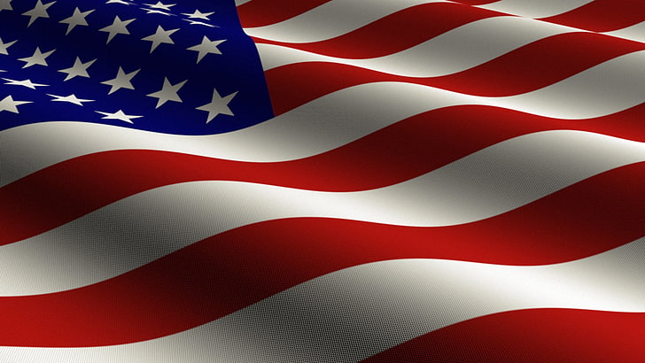 bendera AS, bendera, negara bagian, bintang, garis, simbol, Wallpaper HD