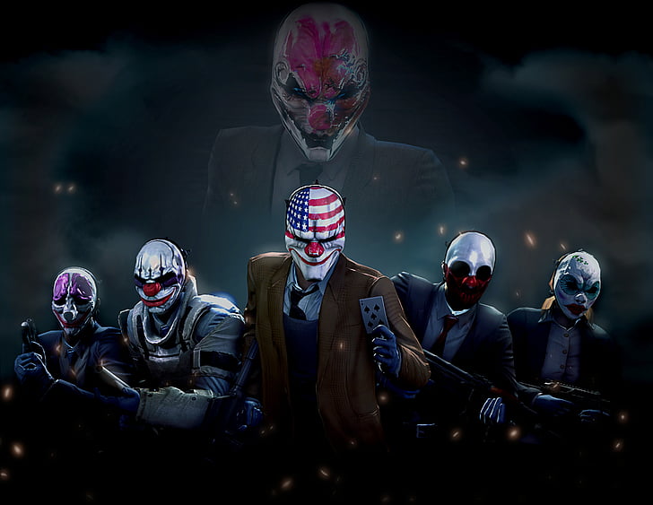 Payday, Payday 2, Chains (Payday), Clover (Payday), Dallas (Payday), Houston (Payday), Hoxton (Payday), Wolf (Payday), HD 배경 화면