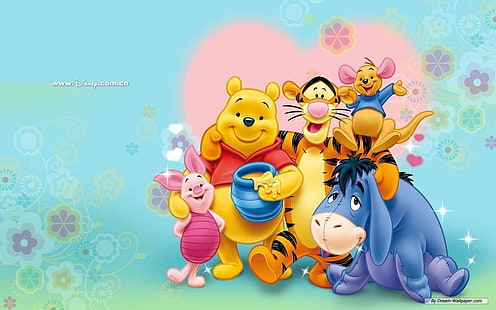 Winnie the Pooh and friends illustration, TV Show, Winnie The Pooh, HD wallpaper HD wallpaper