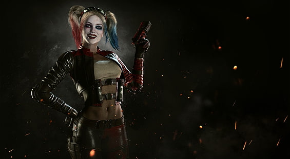 Injustice 2 Harley Quinn, ilustração de Harley Quinn, Jogos, Batman, videogame, 2017, injustiça 2, harley, quinn, dc, harley quinn, HD papel de parede HD wallpaper