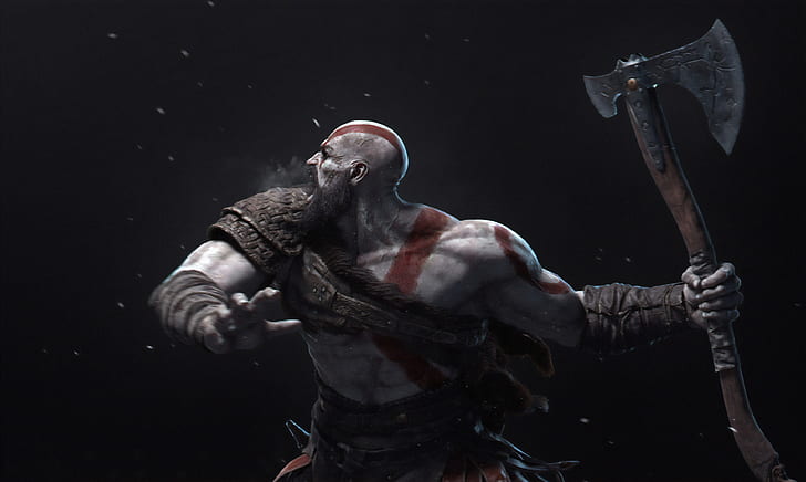 God Of War, Axe, Kratos (God Of War), Man, Warrior, HD wallpaper