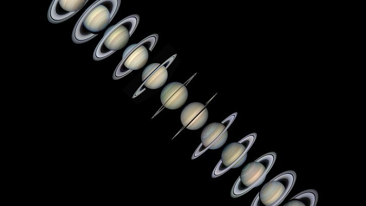 Сатурн много иллюстрации, космос, Сатурн, НАСА, HD обои