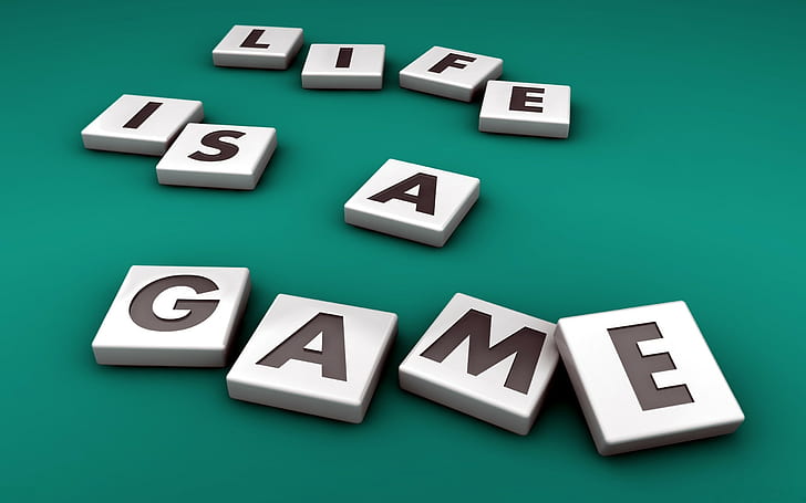 Game, Lettering, Letters, Life, HD wallpaper