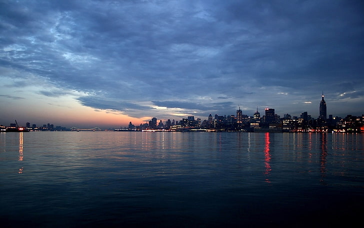 badan air, kota, fotografi, air, laut, lanskap kota, kota, bangunan, Kota New York, Wallpaper HD