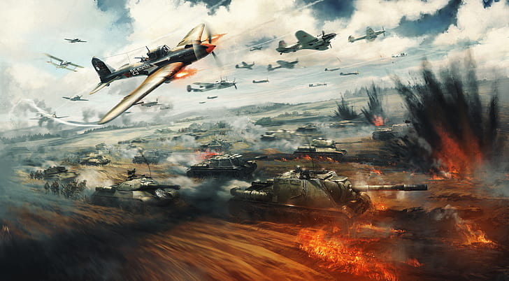 War Thunder, Flugzeuge, Panzer, HD, 8K, HD-Hintergrundbild