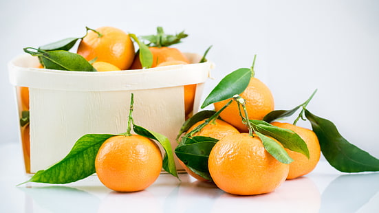 tangerines, mandarins, clementines, citrus, HD wallpaper HD wallpaper