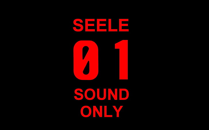 Seele 01 Sound Only text ، Neon Genesis Evangelion، خلفية HD
