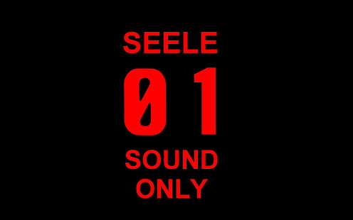 Seele 01 Sound Onlyテキスト、新世紀エヴァンゲリオン、 HDデスクトップの壁紙 HD wallpaper