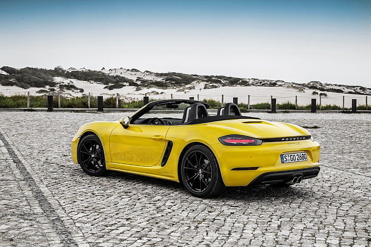 gelb Cabrio Sportcoupé, Porsche, Boxster, gelb, Cabrio, HD-Hintergrundbild