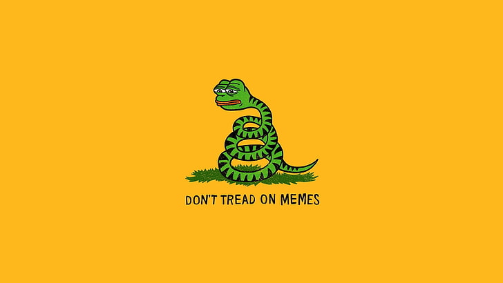 ミームを踏まないでくださいPepe the frog illustration、Pepe（meme）、Gadsden Flag、 HDデスクトップの壁紙
